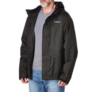 <b>Men's</b> High Street Style 450g Windbreaker <b>Jacket</b> <b>Lightweight</b> Waterproof Canvas Outdoor Rainproof Nylon Polyester Hooded Collar - Product Image 2