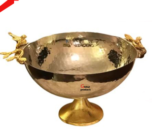 Cuenco para servir con acabado de plata y metal de acero inoxidable de aspecto elegante para restaurante y bar de hotel - Product Image 4