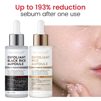 Sérum exfoliant doux au riz, ampoule peeling au riz noir et blanc, soin du visage pour tous types de peau