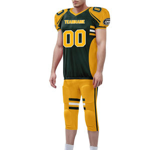 Nouveaux uniformes de football américain pour adultes, personnalisables avec logo et design, plusieurs couleurs, polyester, antibactériens, évacuant l'humidité, légers - Product Image 3