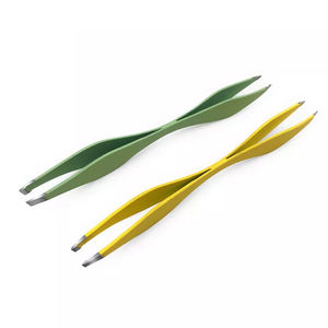 Pince à sourcils pointue inclinée fabriquée au Pakistan pour l'épilation des cheveux 2025 pince à sourcils Double face en acier inoxydable de haute qualité - Product Image 5