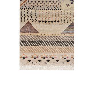 Freedom Manchaha Ivory Large Area Hand Knotted Wool & Silk <b>Rugs</b> Geometric Pattern 10mm <b>Thickness</b> for Teen Home Decor-Lub-8615 - Product Image 4