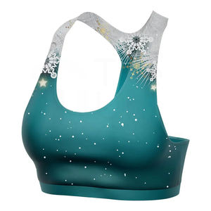 Sujetador deportivo elástico de moda para mujer con logotipo personalizado Nuevo diseño Bikinis de gimnasio sin costuras Ropa de playa Posición del logotipo frontal - Product Image 1