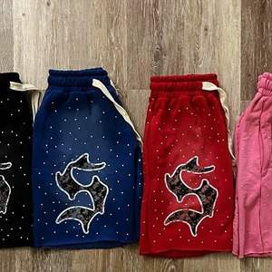 Pantalones cortos bordados con lavado ácido de algodón 100%, diamantes de imitación, diseño informal sólido de cintura media, estampado de pantalla Oxford de punto transpirable ODM - Product Image 6