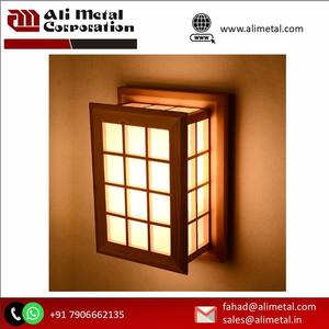 Moderno elegante madera natural ecológico hecho a mano candelabro linterna Juego de 2 para la decoración del hogar de Navidad - Product Image 3