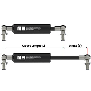 Système de ressort à gaz de tension en acier PS10BJ-200-350-F1 de 350mm vérin à gaz certifié ISO pour tirer le rabat de fenêtre de porte d'accès course de 200mm - Product Image 3