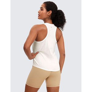 Hauts d'entraînement pour femmes Racerback débardeurs athlétiques chemises de course t-shirt sans manches à séchage rapide - Product Image 5