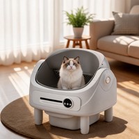 Bac à litière automatique pour chat, autonettoyant, 76L, contrôle par application, toilette intelligente pour chat, OEM