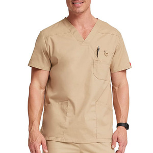 Tenues médicales pour hommes en tissu extensible personnalisable avec logo, anti-plis, pour médecins, infirmiers et personnel hospitalier. - Product Image 1