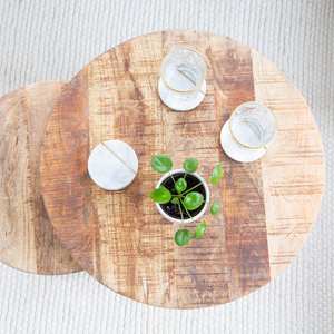 Juego de 6 Posavasos de Mármol Blanco Natural, Resistentes a las Manchas, Regalo para Bodas y Mudanzas - Product Image 5