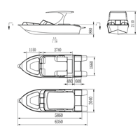 Bateau de pêche en aluminium soudé stable de 5,9 m (20 pieds) certifié CE, yacht de luxe avec cabine, coque en V profond de qualité marine, pour la pêche en haute mer