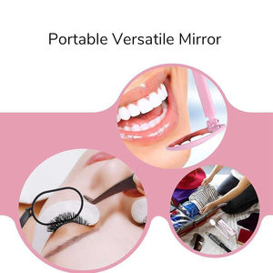 Professional Personalized Wall Mounted Gold-Plated Stainless Steel Lash Extension <b>Mirror</b> Eyelash Inspection Tool Custom - Product Image 2