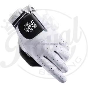 Gants de golf Grace unisexe en cuir véritable souple personnalisables droitier avec logo personnalisé blanc couleur d'emballage personnalisée - Product Image 1