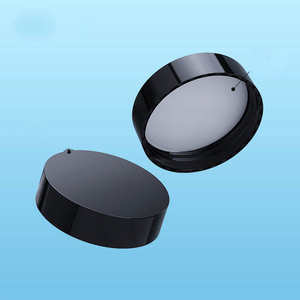 Hot Sale Thick-walled Cream Tank Pet Plastic Jar with Cap with <b>Brush</b> and Hot Stamping Black Lids Amber Plastic Jars - Product Image 6