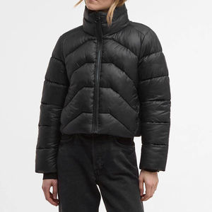 Wholesale Custom Logo <b>Women's</b> Winter Puffer <b>Jacket</b> Cotton Nylon Shell Windproof Breathable Quilted Design <b>Zip</b>-<b>Up</b> Closure 2026 - Product Image 1