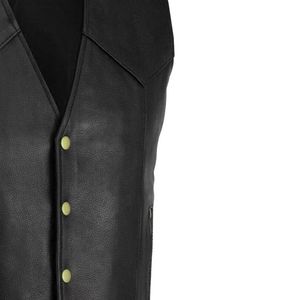 Chaleco de Motocicleta Ajustable para Hombre, de Cuero Sintético, Cortavientos, Diseño de Cuello en V, Calidad Premium, Ropa de Carreras Automovilísticas, para Exteriores - Product Image 5