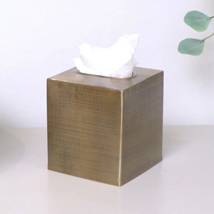 Boîte à mouchoirs en métal de forme carrée finition noire Style américain Multi-usage pour la maison Hôtel Cuisine - Product Image 6