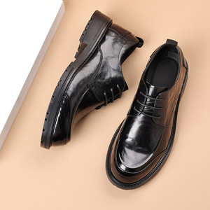 Zapatos de cuero de ala ancha de nuevo estilo para hombre - zapatos de negocios de lujo premium hechos de cuero genuino - Product Image 3