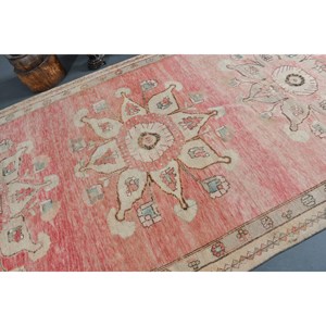 พรมขนสัตว์สีเบจสีแดงสไตล์วินเทจขนาด6.2x12.7ฟุตพรมสี่เหลี่ยมผืนผ้าตุรกีขนาดใหญ่10มม. 100% ผ้าขนสัตว์ลาเท็กซ์สำหรับโถงทางเดินห้อง - Product Image 5