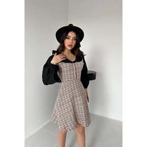 Vestido con ribete de popelina Tile Sleeve - Tile - Product Image 3