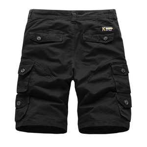 Pantalones cortos Cargo de algodón negro de alta calidad para hombre con servicio OEM de múltiples bolsillos - Product Image 2