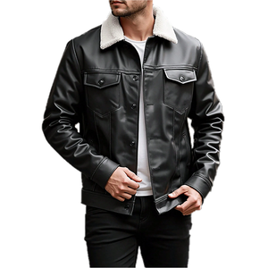 Chaqueta Universitaria de Cuero Genuino de Piel de Becerro Negra Personalizada de Alta Calidad para Hombre, Estilo Urbano a la Moda con Letras Bordadas - Product Image 6