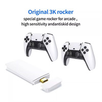 Manette de jeu M15 Plus 4K 2.4G sans fil avec deux contrôleurs, 64 Go de jeux vidéo rétro intégrés, console de jeu rétro classique pour TV
