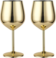 Verre à vin en acier inoxydable écologique pour le camping avec un design unique pur fait à la main en métal vin bière tasse prix de gros