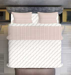 Queen Size microfibre fleur coordonnée ensemble de literie résistant à la décoloration 1 drap plat 2 taies d'oreiller assorties pour hôtel hôpital utilisation - Product Image 3