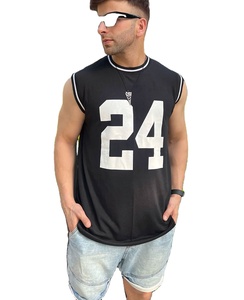 Vente en gros de débardeur de musculation sans manches en coton respirant pour hommes, débardeur personnalisé avec logo - Product Image 1