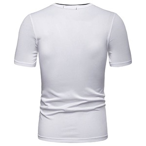 Camisa de gimnasio personalizada para hombre, transpirable, poliéster elástico, sudor, manga corta, 180g, ajuste holgado, patrón de letras, pantalla de seda, 100% algodón - Product Image 2