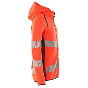 OEM Custom <b>Hi</b>-<b>Vis</b> Reflective Safety Work Zip-Up <b>Hoodie</b> Unisex Polyester Waterproof Windproof Breathable Anti-Wrinkle - Product Image 4