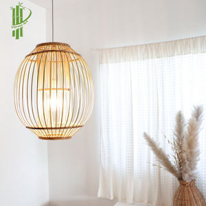 2023 nouveau modèle de suspension en bambou pour chambre à coucher excellente qualité tissé suspendu abat-jour Double niveaux prix du Vietnam - Product Image 3