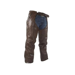 Chaps en cuir pour homme, coupe-vent, grande taille, avec design de taille confortable pour un usage quotidien décontracté - Product Image 5