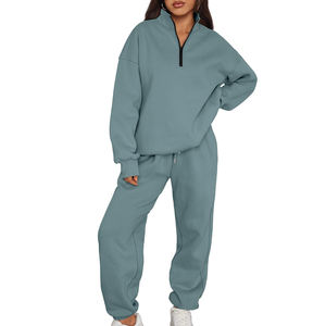 ชุดกีฬาผ้าฝ้ายขนแกะระบายอากาศสำหรับผู้หญิงชุดวอร์มสำหรับฤดูหนาวแบบคลาสสิกและ2025ออกแบบโลโก้ได้ตามต้องการ - Product Image 4