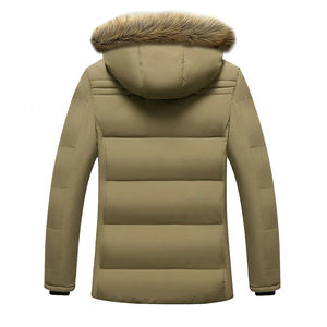 Vêtements d'hiver tendance pour hommes, parka matelassée imperméable noire pour hommes, veste longue pour l'extérieur - Product Image 5