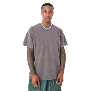 Breathable High Street <b>Black</b> Color Hip Hop Custom logo Oversized Acid Wash Tshirt <b>Men</b> Vintage Washed t <b>Shirt</b> - Product Image 1