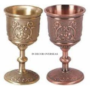 Look attrayant Design unique gravé plaqué or de haute qualité en métal de qualité supérieure fabriqué ensemble de 2 gobelets fournitures de verres - Product Image 6