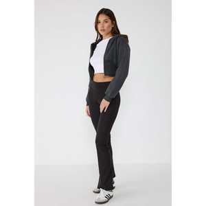 Leggings Deportivos Casuales con Bolsillo Lateral, para Todas las Temporadas, Cintura Media, Material Chifón, 100% Poliéster, Pantalones de Yoga - Product Image 1