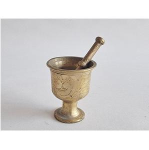 Mortero y Maja de latón Vintage para restaurante en casa, accesorios de cocina, herramientas de hierbas y especias, trituradora de Medicina de granito 2023 - Product Image 5