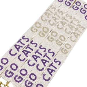 Correa de Cuentas Transparentes para Nombres de Equipos Personalizados, Cinturones Metálicos para Bolsos y Correas de Cartera, Cinturón de Cuentas en Venta - Product Image 2