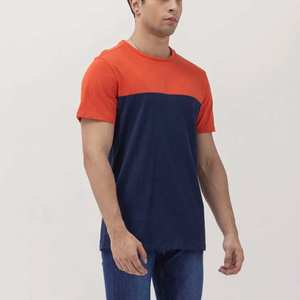 Camiseta de hombre 100% algodón logotipo personalizado diseño calidad Rib cuello redondo Streetwear camiseta estampada para hombre - Product Image 1