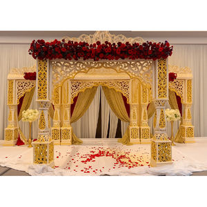 Reino Unido Bollywood tema boda Jodha Akbar Mandap asequible matrimonio de ensueño etapa Mandap tendencia plata Mandap para eventos globales - Product Image 1