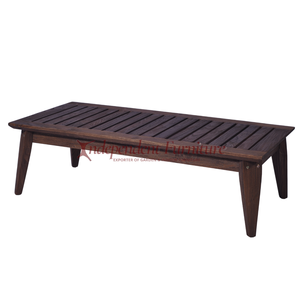 Mesa de centro de teca marrón rústica minimalista moderna para el hogar, sala de estar al aire libre, Patio, Hotel, cafetería, restaurante o Villa - Product Image 6