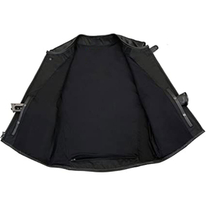 เสื้อกั๊กขี่มอเตอร์ไซค์สำหรับผู้ชายผู้หญิงเสื้อกล้ามทรงสลิมฟิตผ้าฝ้ายลายทางทำจากไม้ไผ่เส้นใยสูง2025ทันสมัย - Product Image 2