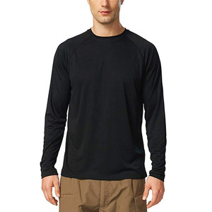 Venta al por mayor de manga larga Camiseta lisa para hombres logotipo personalizado Camiseta 100% tela de algodón camiseta OEM - Product Image 2