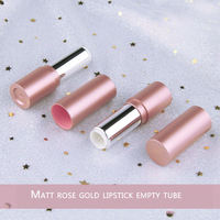 Tube de rouge à lèvres cylindrique vide Unalilia XP15 en plastique noir et or rose, emballage de baume à lèvres pour femme, moulage par injection de haute qualité, vente chaude