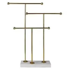 Nuevo Expositor de Joyería de Metal en Forma de T Triple, Estilo Vintage, Ecológico y Multifuncional, Base Blanca para Decoración de Mesa, Anillos y Pendientes - Product Image 6