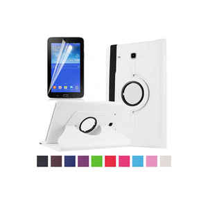 Étui en cuir PU blanc rotatif à 360 degrés pour Samsung Galaxy Tab 3 Lite 7.0 T110, housse de protection pour tablette - Product Image 1
