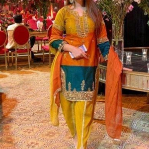 LATEST & BEAUTIFUL INDIAN & PAKISTANI EMBROIDERY on KURTA, DHOTI--SALWAR DRESS for Party-wear-dress for Party/ Wedding =2023 - Product Image 1